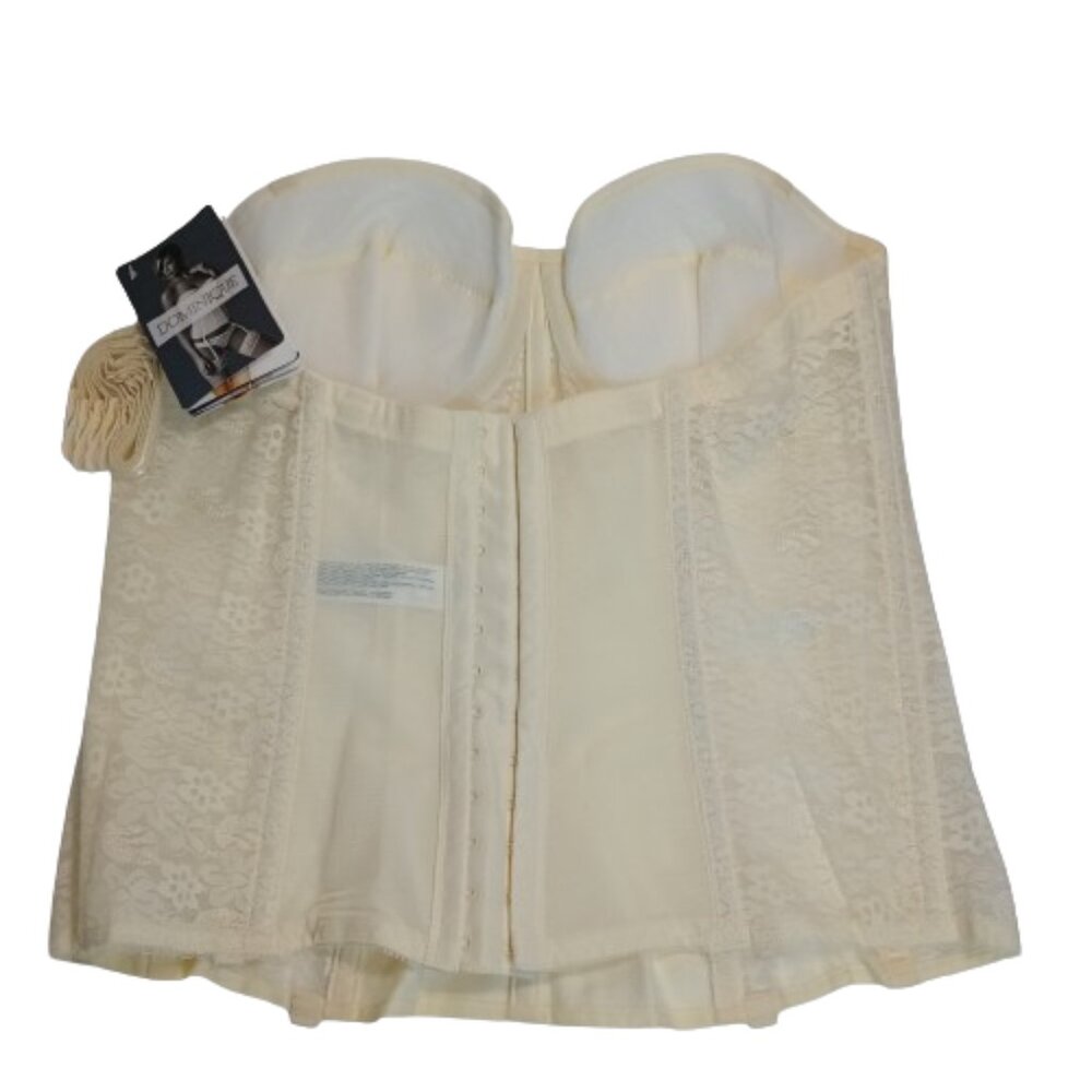 Dominique Colette Lace Strapless Bustier Corset Lingerie 8949 Color Ivory 36C - Picture 3 of 8